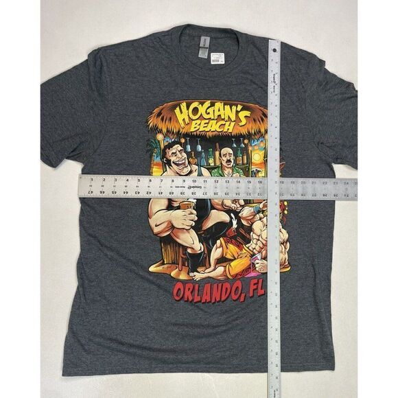 Hogan's Beach Orlando Florida Graphic T-shirt Men XL Gray Short Sleeve NWT - Picture 5 of 5
